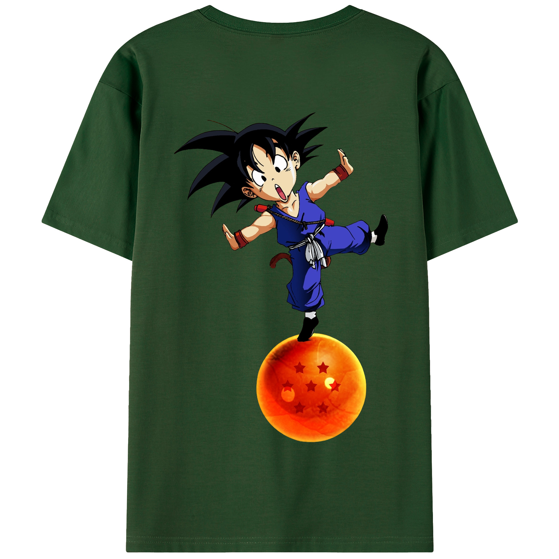 （画像用） ドラゴンボール 孫悟空（そん ごくう）Son Goku カカロット DRAGON BALL Kakarotto 綿100％半袖Tシャツ（背面プリント）